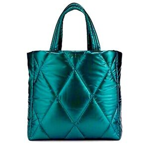 VICTORIA'S SECRET Metallic Turquoise Green
Puffy Jacket Tote Bag